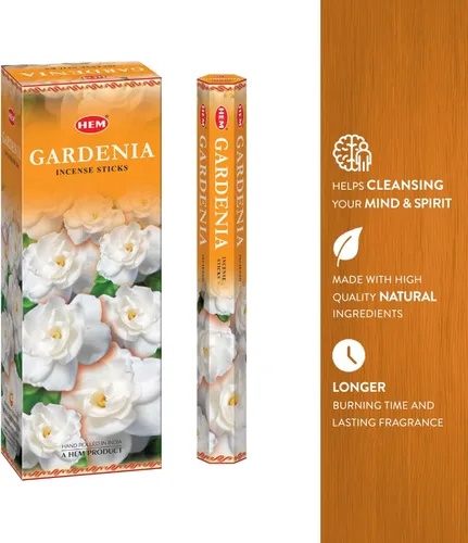 Miniatura 3 de Hem Gardenia Varitas de incienso (120 varillas, 6 cajas en el interior), 9 pulgadas de largo, 0.71 onzas por caja, perfectas para meditación, yoga