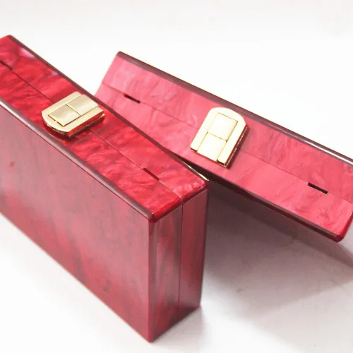 Miniatura 6 de Dirmmis Nuevas mujeres bolso de mensajero moda elegante mármol sólido perla mujer noche bolso rojo lujo fiesta fiesta fiesta fiesta embrague
