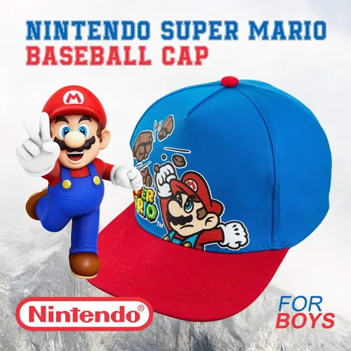 Miniatura 2 de Nintendo Super Mario - Gorra de béisbol azul para niños de 4 a 7 años, Azul