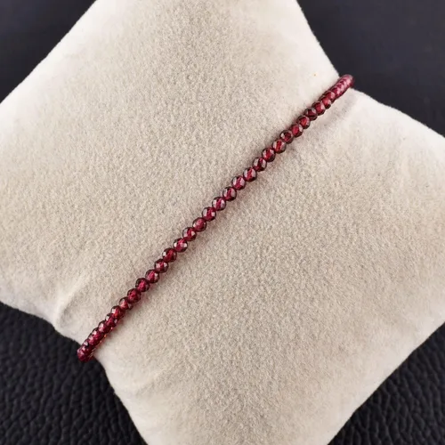 Miniatura 67 de Natural Gemstone Micro Beads Dainty Bangle Bracelet, Handmade Birthstone Jewelry, Healing Chakra Crystals, Silver Plated 8 inch, Birthday Gift for