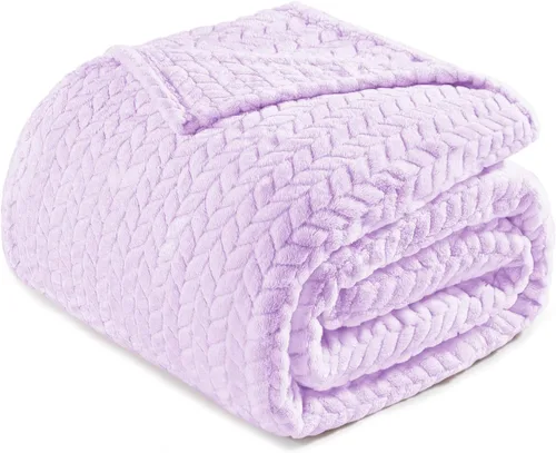 Miniatura 34 de Exclusivo Mezcla - Manta de forro polar tamaño individual para cama, 90x66 pulgadas, mantas suaves y acogedoras de franela jacquard, ligeras y Verde