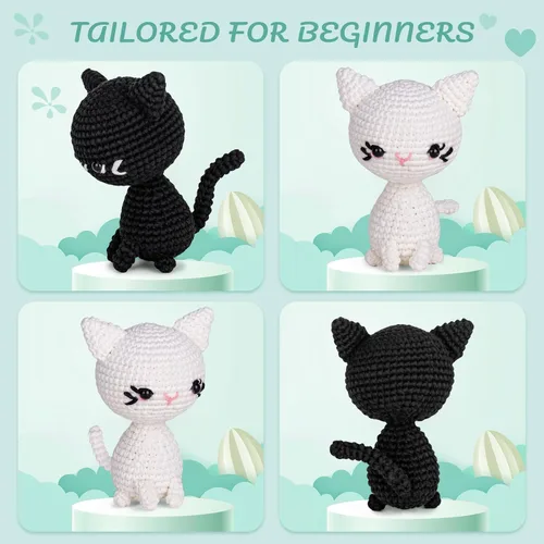 Miniatura 5 de Kit de ganchillo para principiantes, kit de inicio de ganchillo con tutoriales en video paso a paso, kits de animales de ganchillo para adultos
