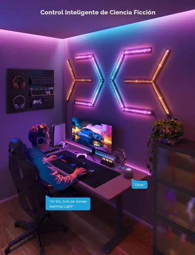 Miniatura 5 de Govee - Luz de pared para juegos, luz de pared RGBIC deslizante, funciona con Matter, Alexa y Google Assistant, luces LED de pared personalizables