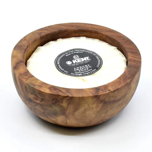 Miniatura 3 de Kent SB6 - Jabón de afeitar para hombre en roble oscuro, cuenco de madera, crema de afeitar para hombres, 4.23 onzas, jabón de afeitar, hidrata e