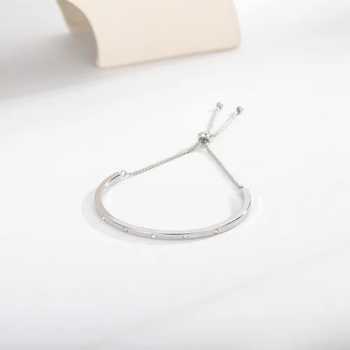 Miniatura 2 de WOWORAMA Pulseras deslizantes ajustables para mujer, pulsera de amistad para mujer, pulsera bolo de oro, oro blanco, oro rosa