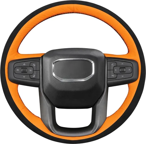MEWANT Funda para Volante para GMC Sierra 1500 / Sierra 1500 Limited/Sierra 2500 / Sierra 3500/ Yukon (XL) Envoltura de Volante Cosida a Mano