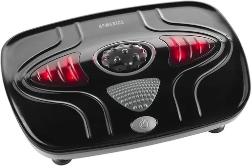 HoMedics Masajeador de pies con vibración: máquina masajeadora de pies portátil con calefacción, calor calmante con sensaciones multipunto y control