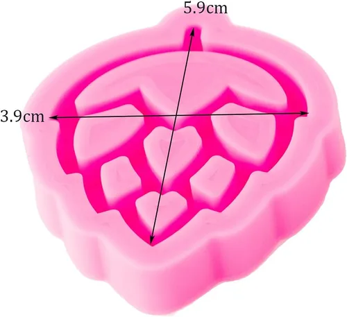 Miniatura 2 de Molde de silicona para llavero de piñas brillantes y brillantes, moldes de arcilla de chocolate para pudín de bricolaje, etiqueta de equipaje