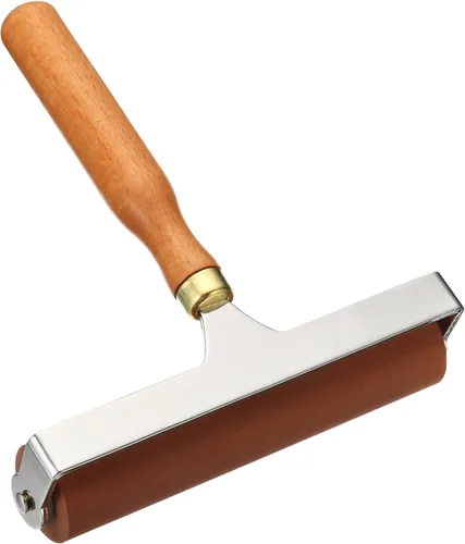 Miniatura 7 de PATIKIL Rodillo de goma de 2 pulgadas, herramientas de rodillo de goma dura antideslizante para papel tapiz, manualidades, impresión, tinta