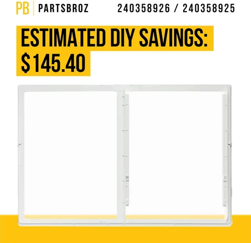 Miniatura 4 de PartsBroz 240358926 240358925 Estante seguro contra derrames – Compatible con Frigidaire Kenmore refrigerador – Reemplaza AP4527268 241730402