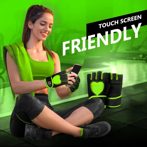 Miniatura 6 de DXM SPORTS Guantes de entrenamiento para mujer con soporte para muñeca, guantes de levantamiento de pesas para gimnasio, ciclismo, entrenamiento