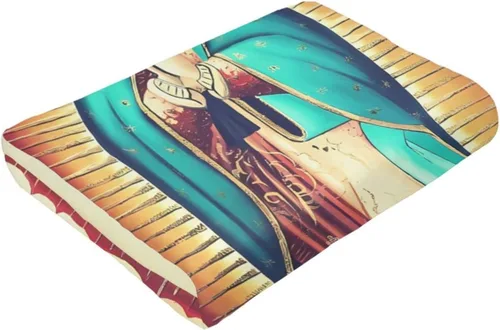 Miniatura 6 de Manta de Nuestra Señora de Guadalupe de franela ultra suave y ligera para sofá, cama, uso en todas las estaciones, 80 x 60 pulgadas