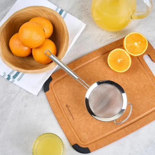 Miniatura 9 de Restaurantware Colador de malla fina de acero inoxidable de 11.5 pulgadas, tamiz estándar alemán con mango ergonómico, apto para lavavajillas