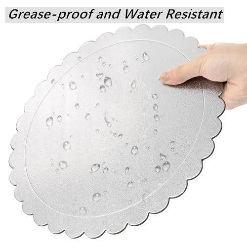 Miniatura 5 de Tebery Paquete de 15 tablas redondas para tartas, platos de cartón resistentes de 10 pulgadas, círculos de pizza a prueba de grasa para postres