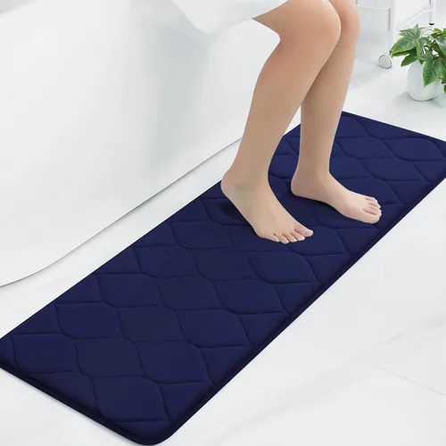 Miniatura 17 de Colorxy - Alfombra de baño de espuma viscoelástica, ultrasuave y antideslizante, absorbe el agua, lavable a máquina, tapete para suelos de ducha