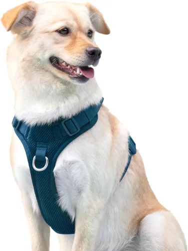 Miniatura 7 de Arnés sin tirones para perros pequeños, medianos y grandes, chaleco de malla ajustable de 2 capas con doble clip, a prueba de escapes, liberación