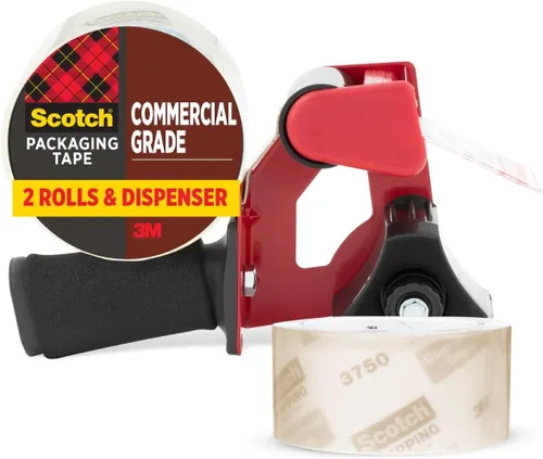 Miniatura 13 de Scotch Cinta de embalaje de grado comercial, 1.88 "x 54.6 yardas, para uso industrial resistente, 1 rollo (3750)