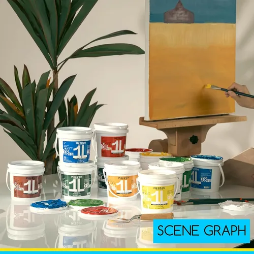 Miniatura 7 de MEEDEN Pintura acrílica blanca de titanio: 1 l/33.8 oz pinturas acrílicas brillantes de cuerpo pesado - Pintura blanca gruesa para lienzo, Blanco