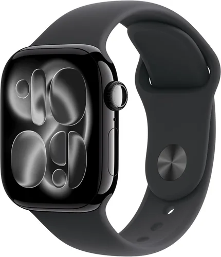 Miniatura 13 de Apple Reloj inteligente de la serie 11 [GPS de 1.654 in] con caja de aluminio plateado con correa deportiva de niebla morada - S/M. Puntuación