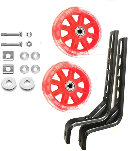 Miniatura 7 de Ruedas de entrenamiento flash para bicicleta de 12, 14, 16, 18 y 20 pulgadas, ruedas de entrenamiento para bicicleta de niños son resistentes. La
