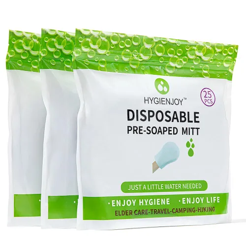 Miniatura 8 de HYGIENJOY - Toallitas de baño sin enjuague (25 unidades), desechables sin enjuague corporal, más cómodas de usar, toallitas de ducha con manoplas