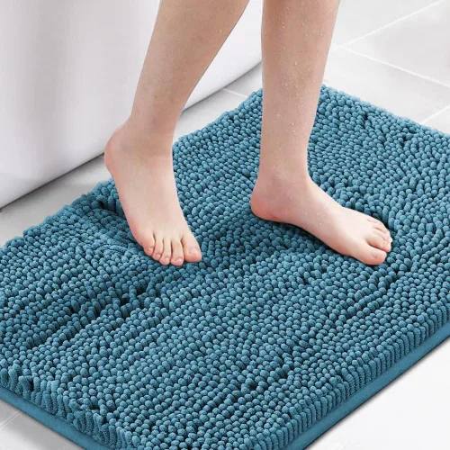 Miniatura 8 de H.VERSAILTEX Alfombra de Baño Alfombra de Baño Alfombras de Baño para Baño Antideslizante Alfombras de Baño Extra Gruesa de Chenilla Alfombra 17" x