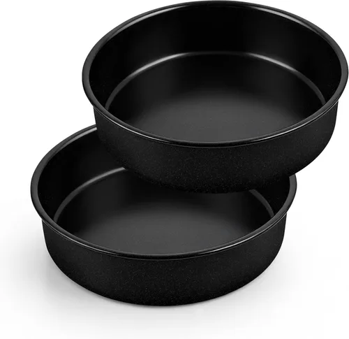 Miniatura 9 de P&P CHEF - Juego de moldes para pasteles antiadherentes de 6 pulgadas, 2 piezas, moldes redondos para hornear pasteles para tier smash, no tóxicos