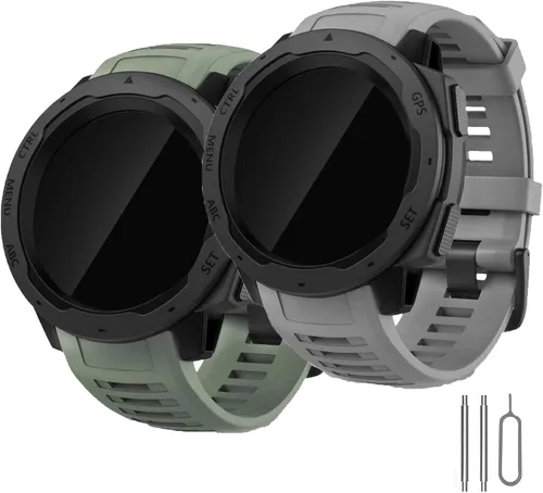 Miniatura 8 de Correa de repuesto para reloj Garmin Instinct, correa de silicona suave compatible con Garmin Instinct 2/Solar/Tactical