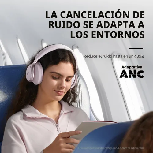 Miniatura 3 de Soundcore de Anker, Space One, Auriculares con cancelación activa de ruido, reducción de voz 2 veces más fuerte, 40 horas de reproducción con ANC