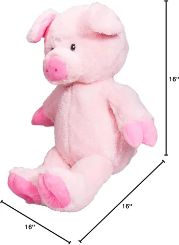 Miniatura 6 de Cuddly Soft 16 inch Stuffed Pink Pig... We Stuff 'Em... YOU LOVE' Em.
