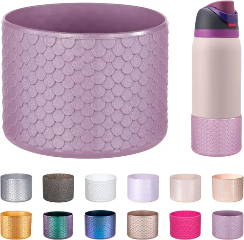 Miniatura 13 de Silicone Boot for Owala Water Bottle 24oz 32oz 40oz, Anti-Slip Protective Sleeve Bottom Bumper Protector for FreeSip, Twist, and Flip Stainless Rosa