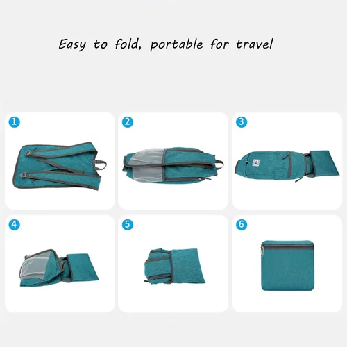 Miniatura 7 de DOJUNS Mochila de senderismo de 15 litros, mochila de viaje pequeña, ligera, plegable, plegable, mochilas de campamento para mujeres y hombres Negro