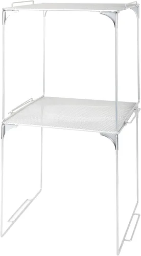 Miniatura 18 de Estante organizador de casillero apilable extra para casillero escolar, organizador de armario de almacenamiento, accesorios adecuados para la Negro