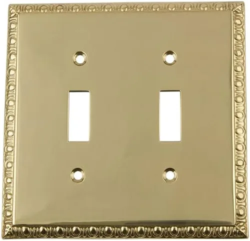 Miniatura 22 de Nostalgic Warehouse Egg & Dart Deco - Cubierta para placa de interruptor de salida eléctrica Bronce intemporal