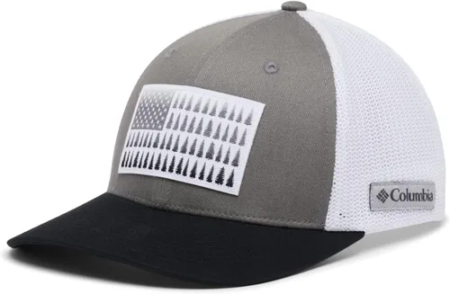 Miniatura 297 de Columbia - Gorra de malla con bandera con árboles unisex para adultos, corona alta