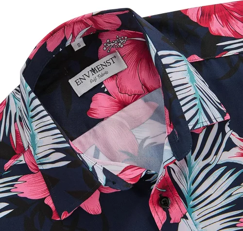 Miniatura 4 de ENVMENST Hawaiian Shirt for Men Short Sleeve Beach Printed Summer Button Down Aloha Shirt(S-3XL)