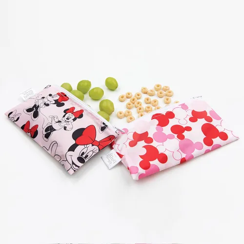 Miniatura 3 de Bumkins Disney Bolsas Reutilizables para Aperitivos, para el Almuerzo Escolar de Niños y para Porción de Adultos, Tela Lavable, Bolsa de Tela A4