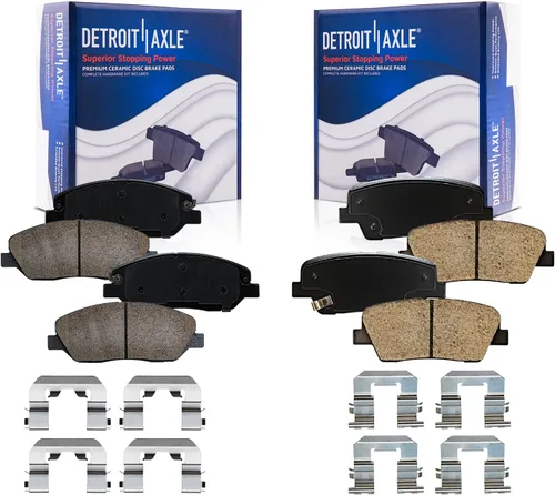 Miniatura 38 de Detroit Axle - Pastillas de freno traseras para Mercedes-Benz C230 C240 C280 C320 C350 CLK320 CLK350 CLK430 E300 E320 E420 E430 SLK350, pastillas