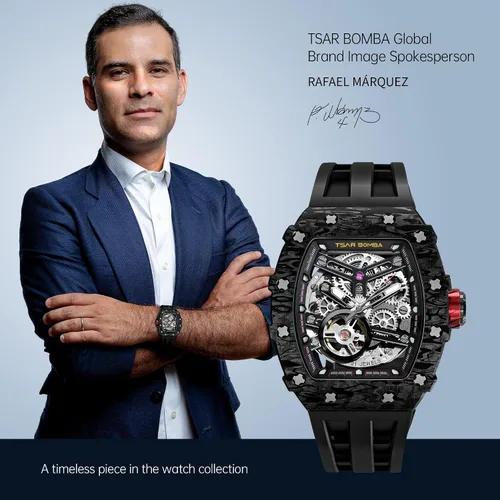 Miniatura 5 de TSAR BOMBA Relojes automáticos para hombre, 164.0 ft, impermeable, reloj mecánico japonés, reloj mecánico para hombre, movimiento Tonneau, caja