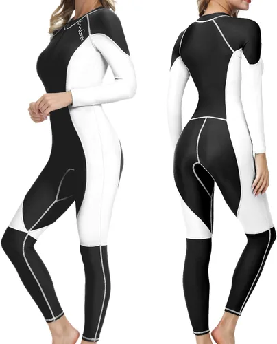 Miniatura 10 de OMGear Piel de Buceo para Mujeres y Hombres Traje de Esnórquel de Cuerpo Completo Traje de Baño de Secado Rápido Delgado Traje de Buceo Protección