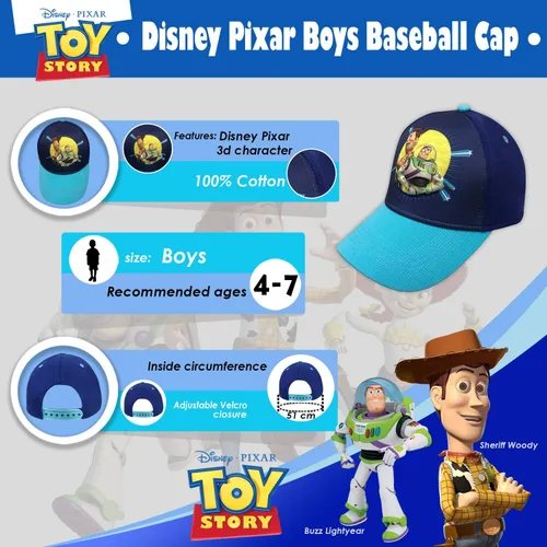 Miniatura 2 de Disney Pixar Toy Story 4 Buzz Lightyear - Gorra de béisbol para niños