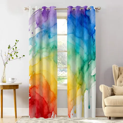 Miniatura 65 de Shrahala Cortinas de nivel de chakras con mandala beige para ventanas de cocina, paneles de cortina de ventana de mandala multicapa de poliéster