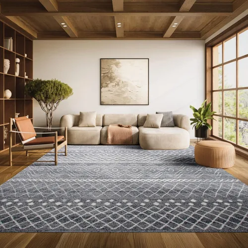Miniatura 61 de SAFAVIEH Madison Collection - Alfombra decorativa de 2 x 3 pies, color marfil y carbón, diseño marroquí bohemio envejecido, no desprende pelusa