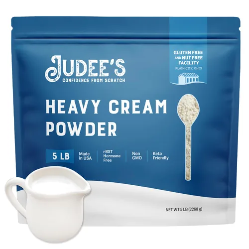 Judee's Gluten Free Crema Espesa en Polvo - Crema para Café en Polvo Apta para Keto - Crema en Polvo Estable en Estantería para Salsas y Sopas -