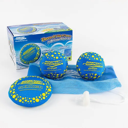 Miniatura 10 de Wave Runner Paquete de 2 pelotas de salto de agua, bolas de espuma suave para niños y adultos, rebota en el agua, juguetes de playa flotantes