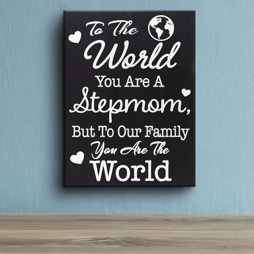 Miniatura 5 de JennyGems Regalos para madrastra, To the World You Are a Stepmom, But To Our Family You Are the World, regalos para madrastra, regalos