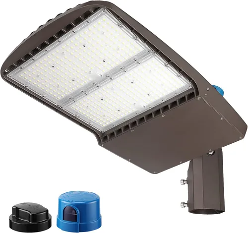 Miniatura 10 de LEONLITE Luz LED de estacionamiento de 150 W, soporte de brazo ajustable, 20,250 lm UL y DLC, 1-10 V regulable, luz de poste de caja de zapatos