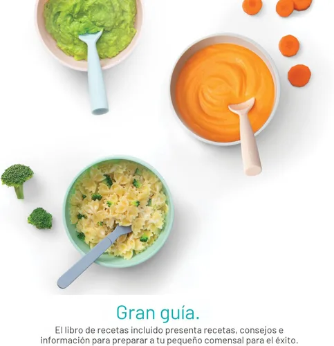 Miniatura 6 de NutriBullet NBY-50100 Sistema completo de fabricación de alimentos para bebés, 32 onzas, blanco, azul, transparente