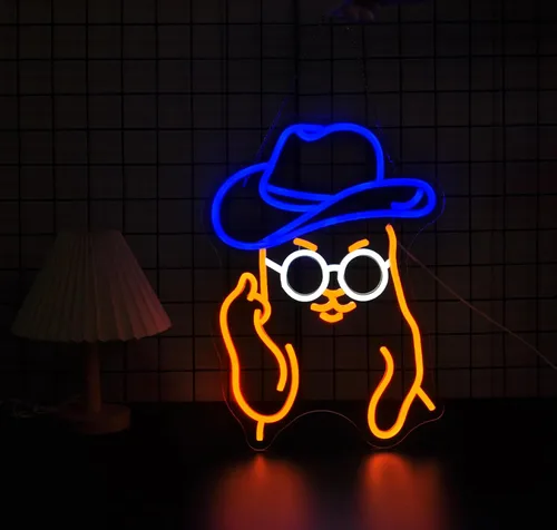 Miniatura 2 de Letrero de Neón de Gato Vaquero para Decoración de Pared Letreros de Neón LED Letrero Luminoso Decoración de Habitación Luces de Neón Alimentado por