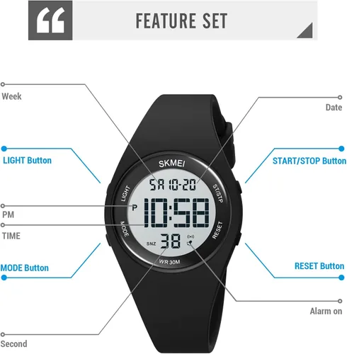 Miniatura 5 de CakCity Relojes deportivos digitales para niños y niñas, relojes impermeables para exteriores, con cronómetro, reloj de pulsera para niños de 5 a 13